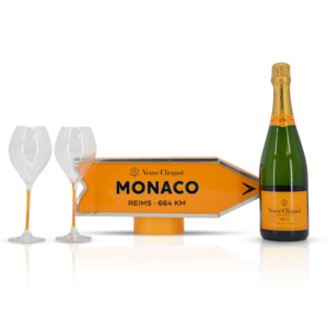 Veuve Clicquot Arrow Monaco met 2 glazen