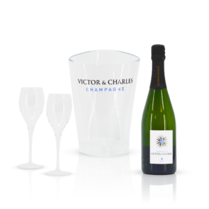 Victor & Charles Le Brut met cooler en 2 glazen