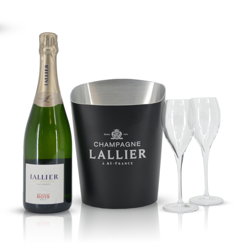  Lallier Brut R.019 met cooler en 2 glazen