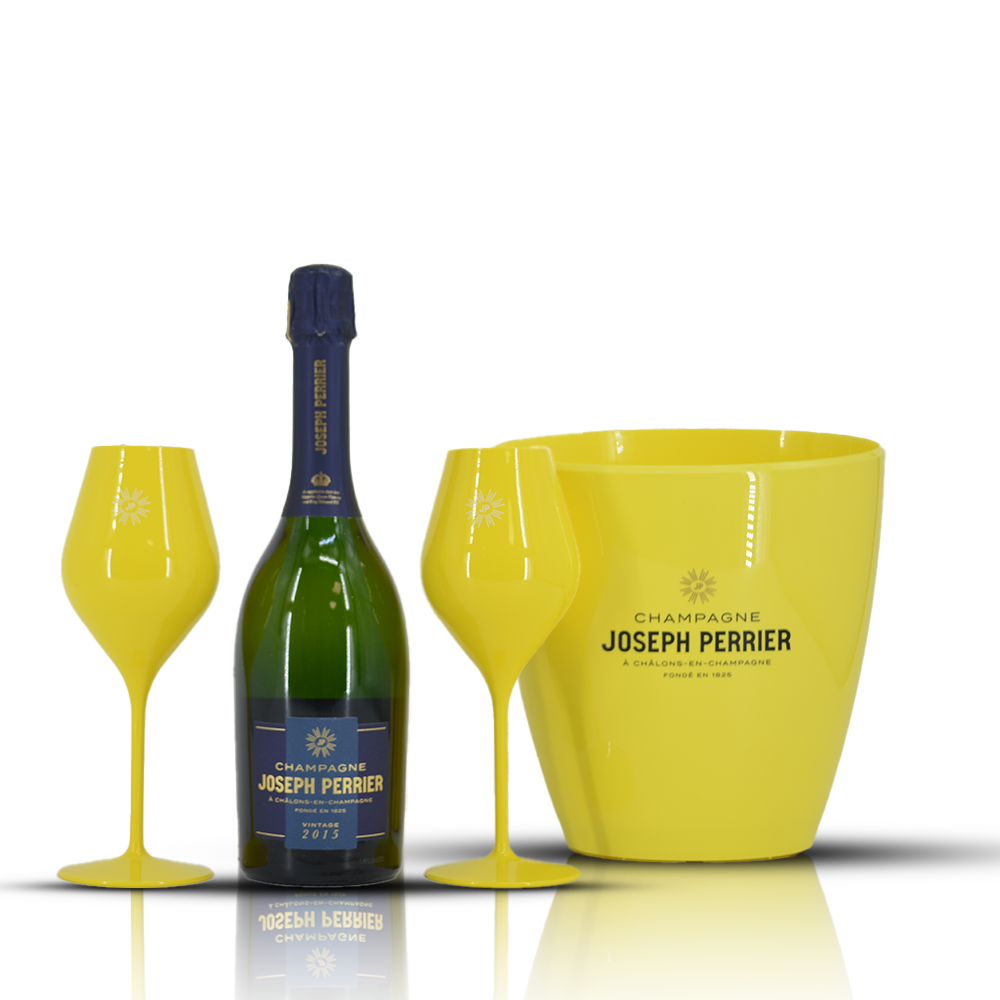 Joseph Perrier Vintage 2015 mit Kühler und 2 Acrylgläsern