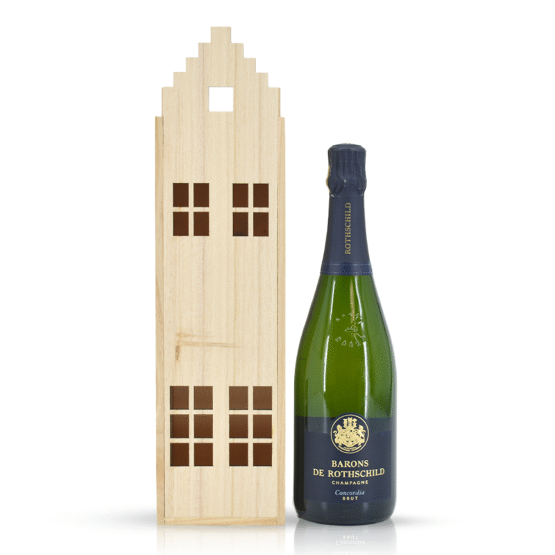 Barons de Rothschild Concordia Brut in champagnekist grachtenpand