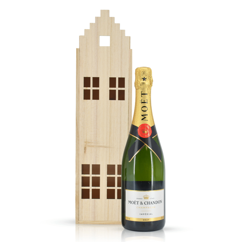 Moët & Chandon Brut Imperial in champagnekist grachtenpand