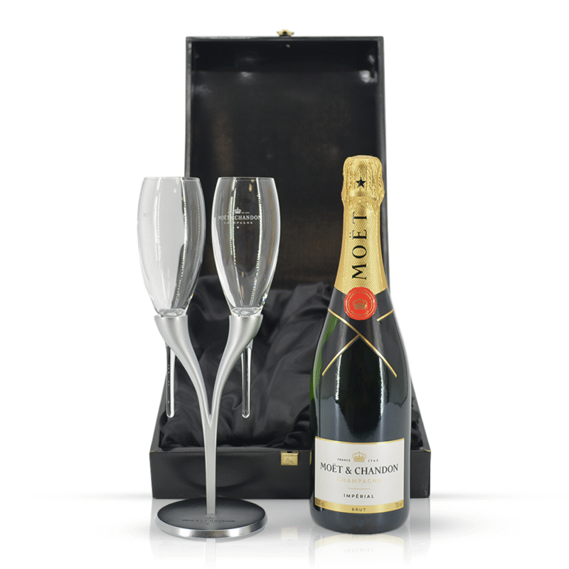 Moët & Chandon Brut Imperial met Philippe Di Meo design glazen in vintage doos