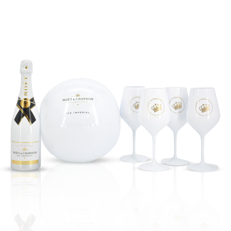 Moët & Chandon Ice Imperial met opblaasbal en 4 glazen