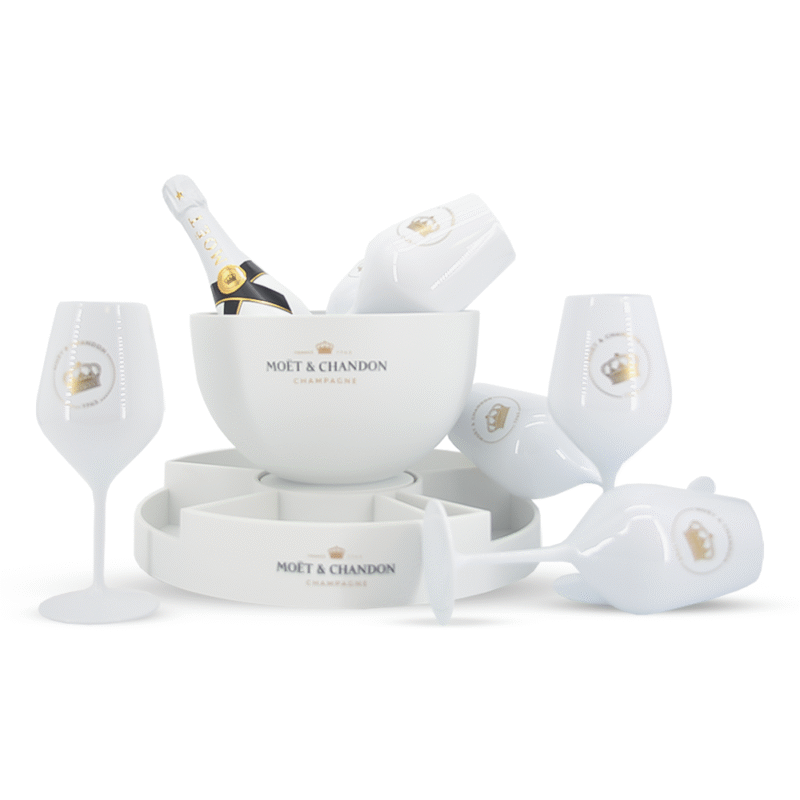 Moët & Chandon Ice Imperial met serveerschaal en 6 glazen