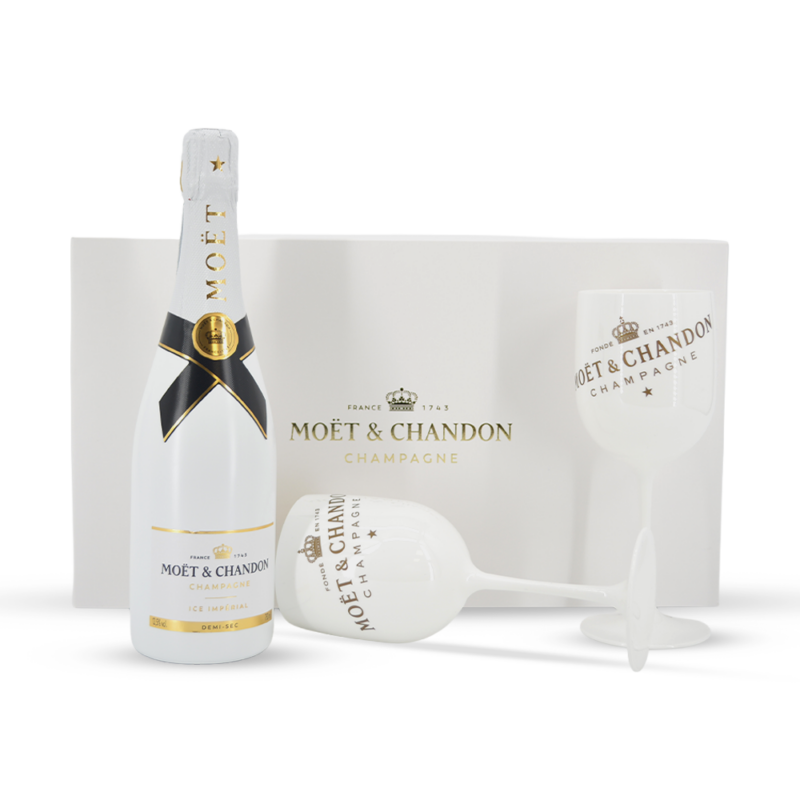 Moët & Chandon Ice Imperial met strandhanddoek en 2 glazen
