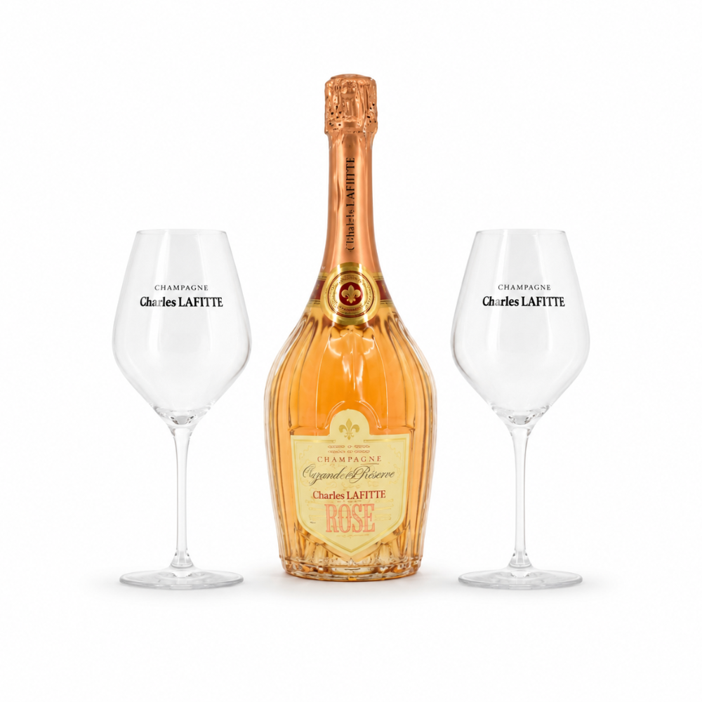Charles Lafitte Orgueil de France Rosé mit 2 Gläsern