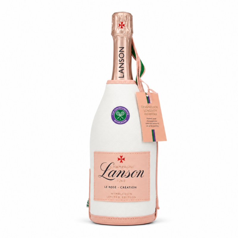 Lanson Le Rosé Création 67 in Wimbledon ice jacket 2026