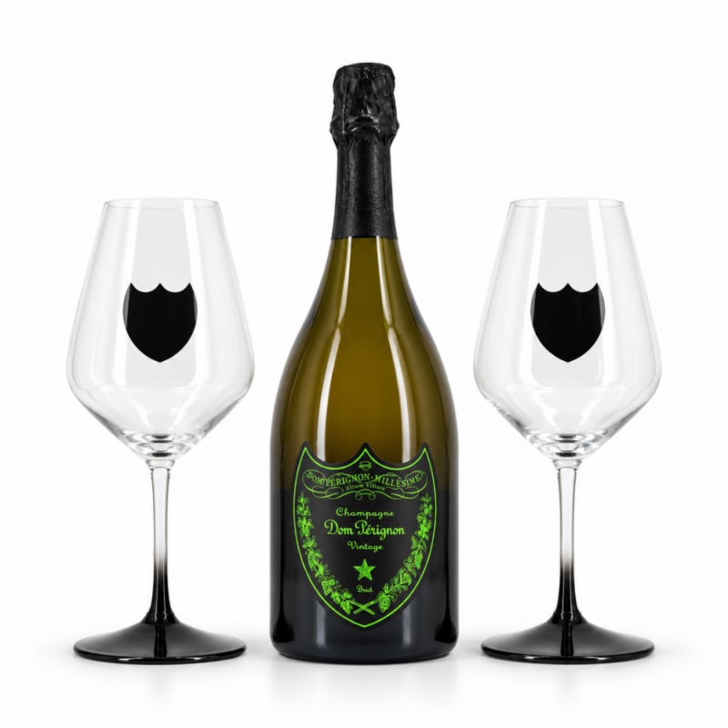 Dom Perignon Luminous Brut Vintage 2015 met 2 glazen