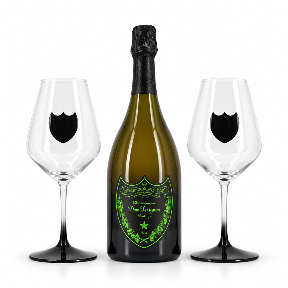 Dom Perignon Luminous Brut Vintage 2015 met 2 glazen
