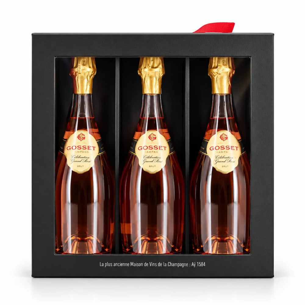 3 Flaschen Gosset Cuvée Suzanne in einer Geschenkbox