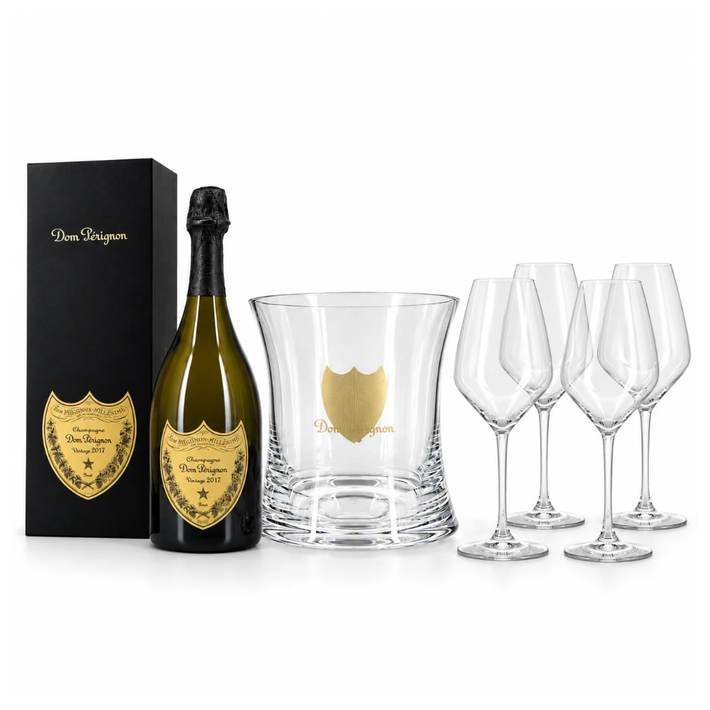 Dom Perignon Vintage 2017 mit Cooler und 4 Gläsern