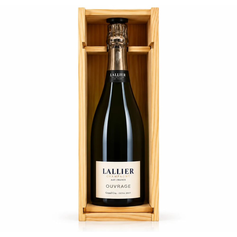 Lallier Oevrage Grand Cru Extra Brut in houten kist